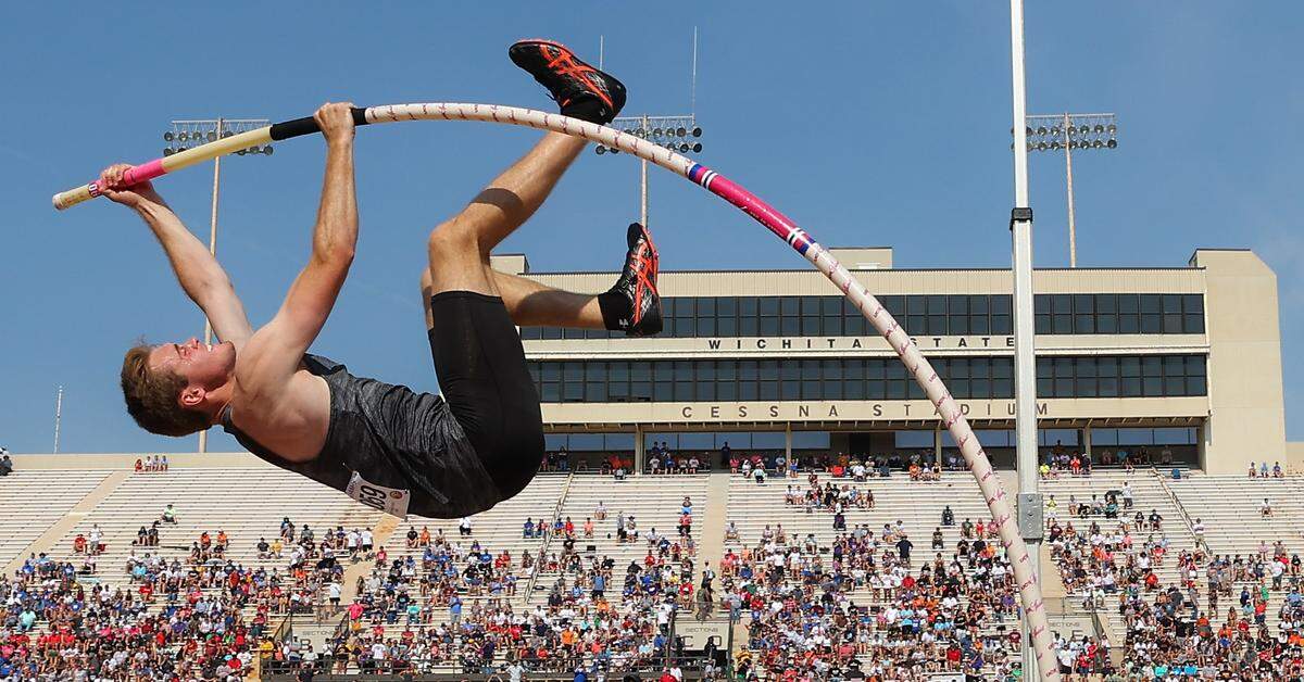Andover Central senior Bryce Barkdull is the top pole vaulter in Kansas this season.