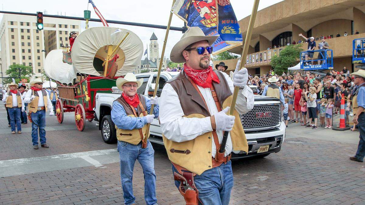 The Wichita Wagonmasters in the 2017 Sundown Parade.