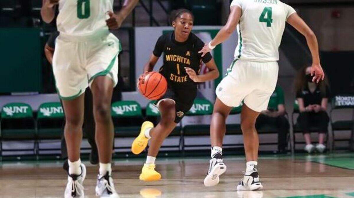 D.J. McCarty scored 12 points in her first start of the season, including a pair of key baskets late in Wichita State’s 67-64 win over North Texas.