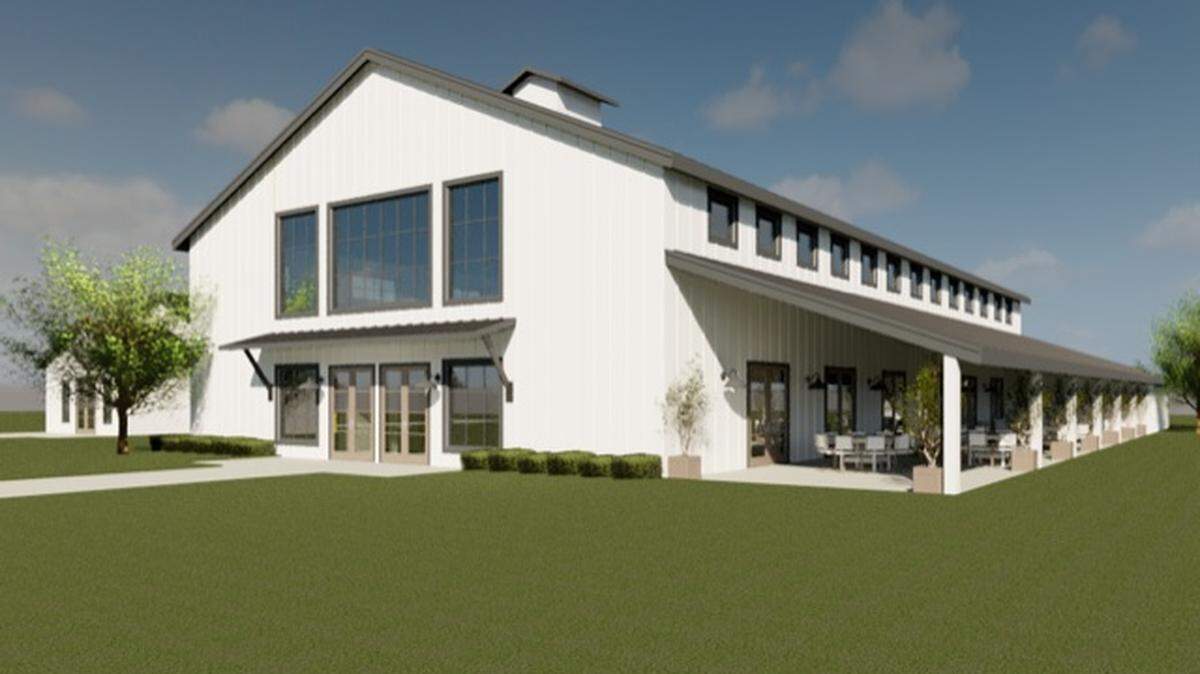 This rendering shows what a new event center near 37th and Woodlawn would possibly look like. Details aren’t finalized yet because business partners Jake Hartman and Nick Mills are waiting to see what happens with a potential zone change.