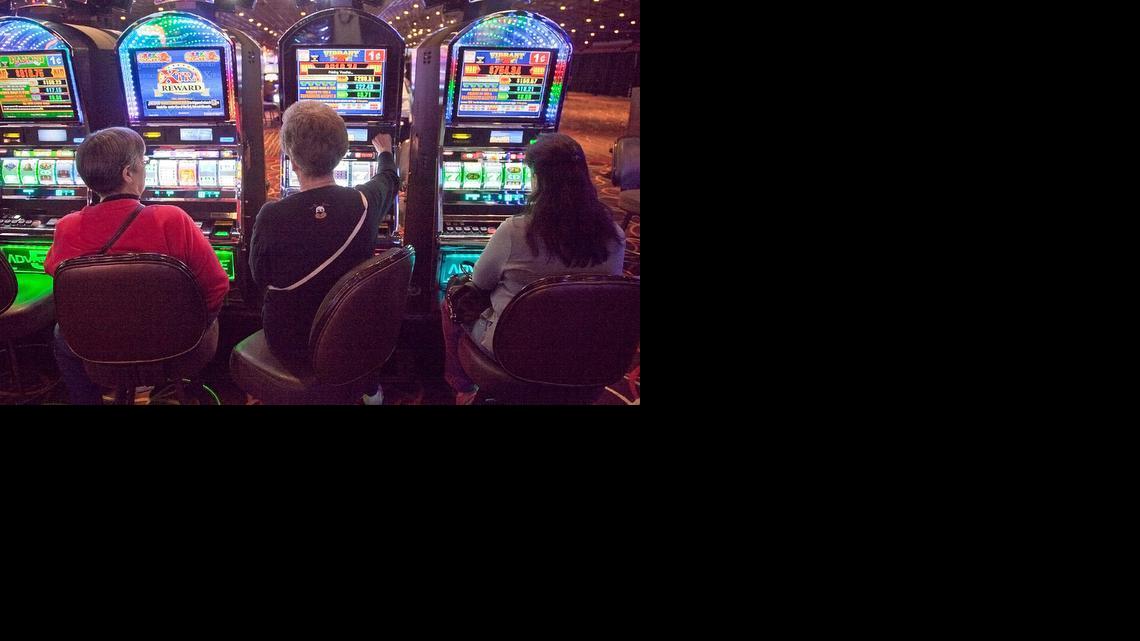 
Patrons play slots at the Kansas Star casino.
