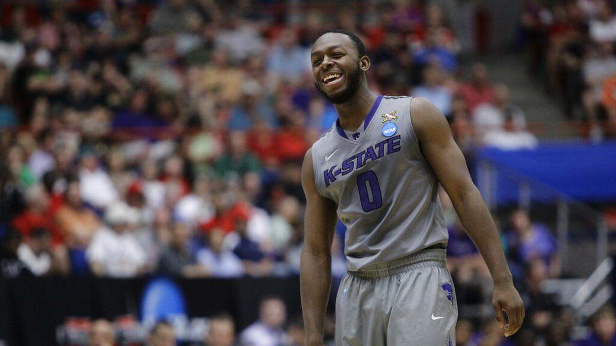 Kansas State’s Jacob Pullen (0) during a Southeast Regional NCAA college basketball tournament second round game Thursday, March 17, 2011, in Tucson, Ariz.  (AP Photo/Matt York)