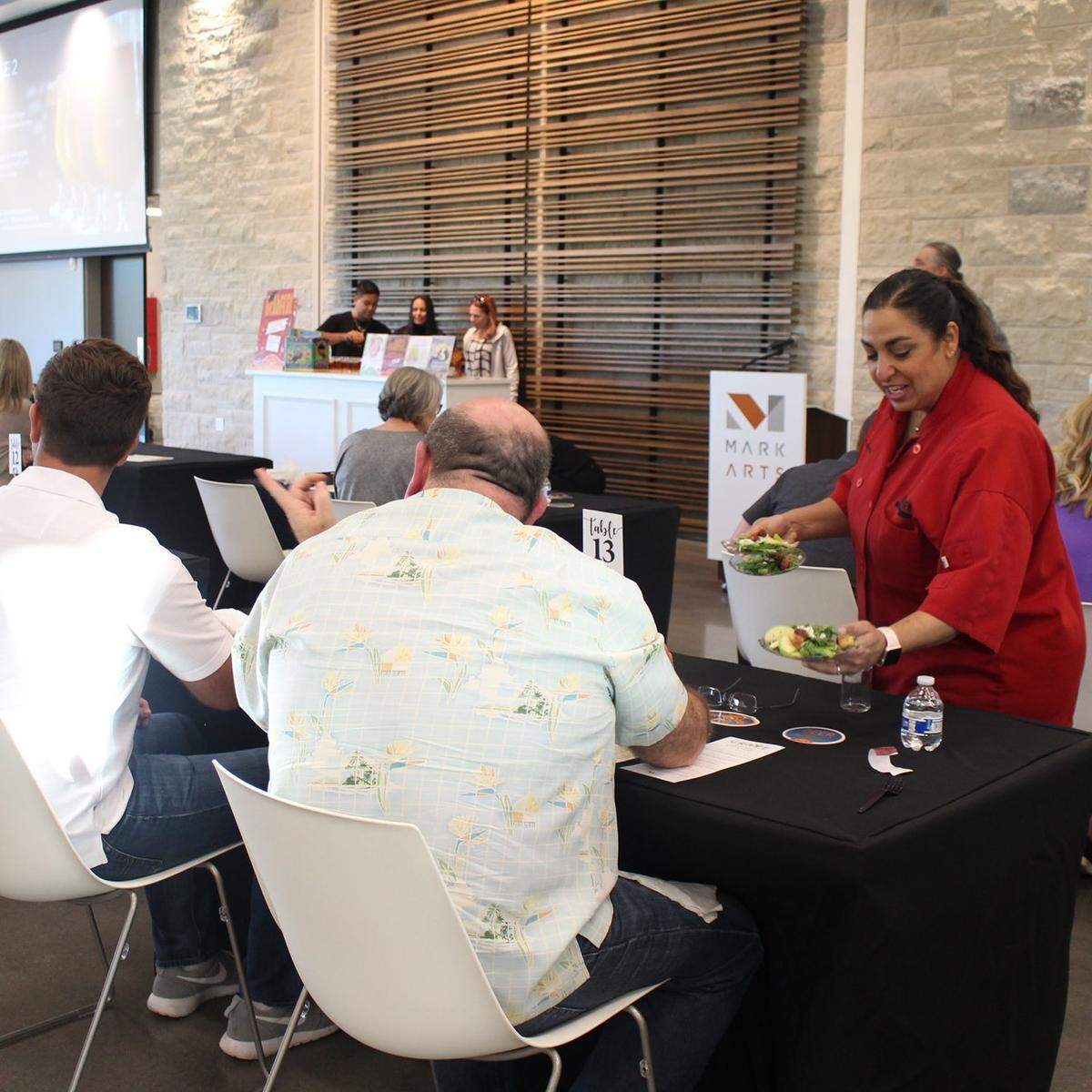 Chef Natasha Gandhi-Rue from The Kitchen in Wichita prepared food for opening night of Mark Arts’ Crave Culinary Festival.