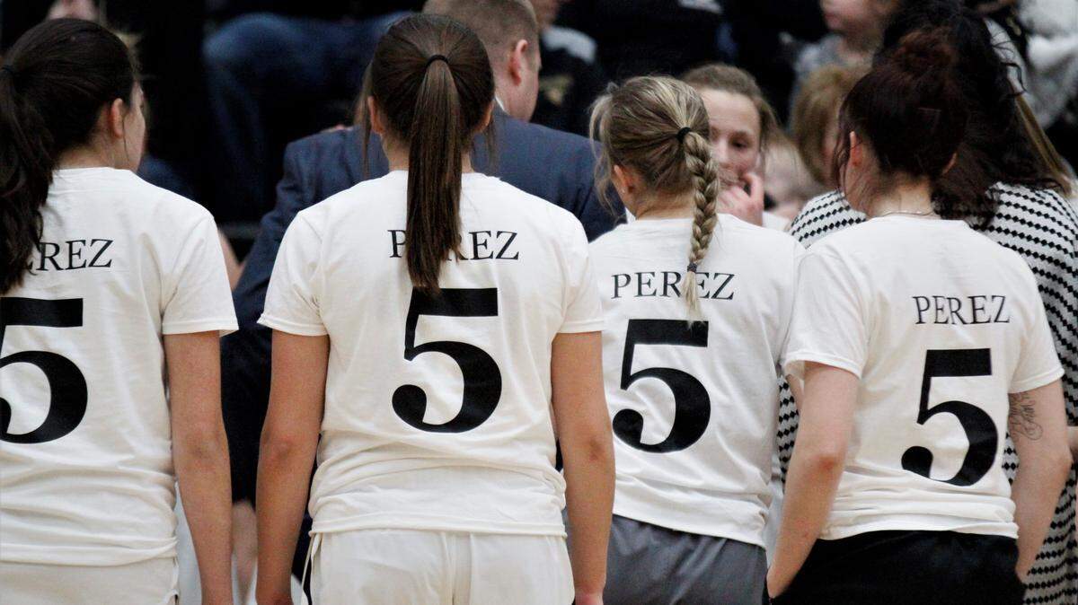 Maize South wears shirts to represent ineligible teammate Zayda Perez.