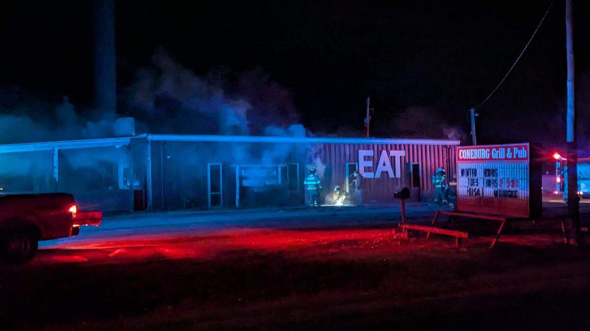 The Coneburg Grill and Pub in Peabody was destroyed by fire early Sunday morning.