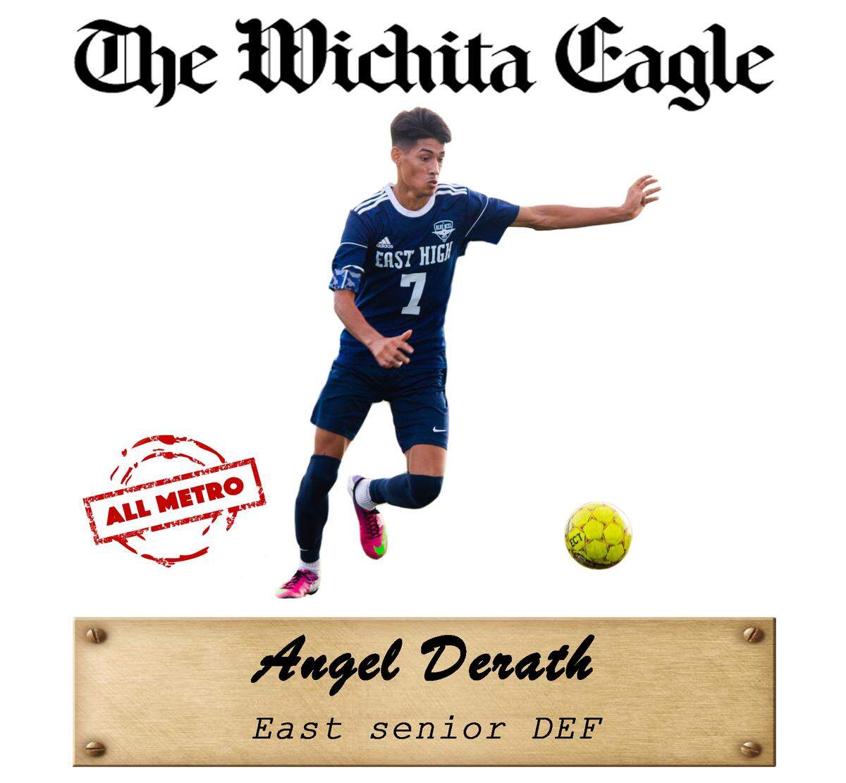 East senior defender Angel Derath