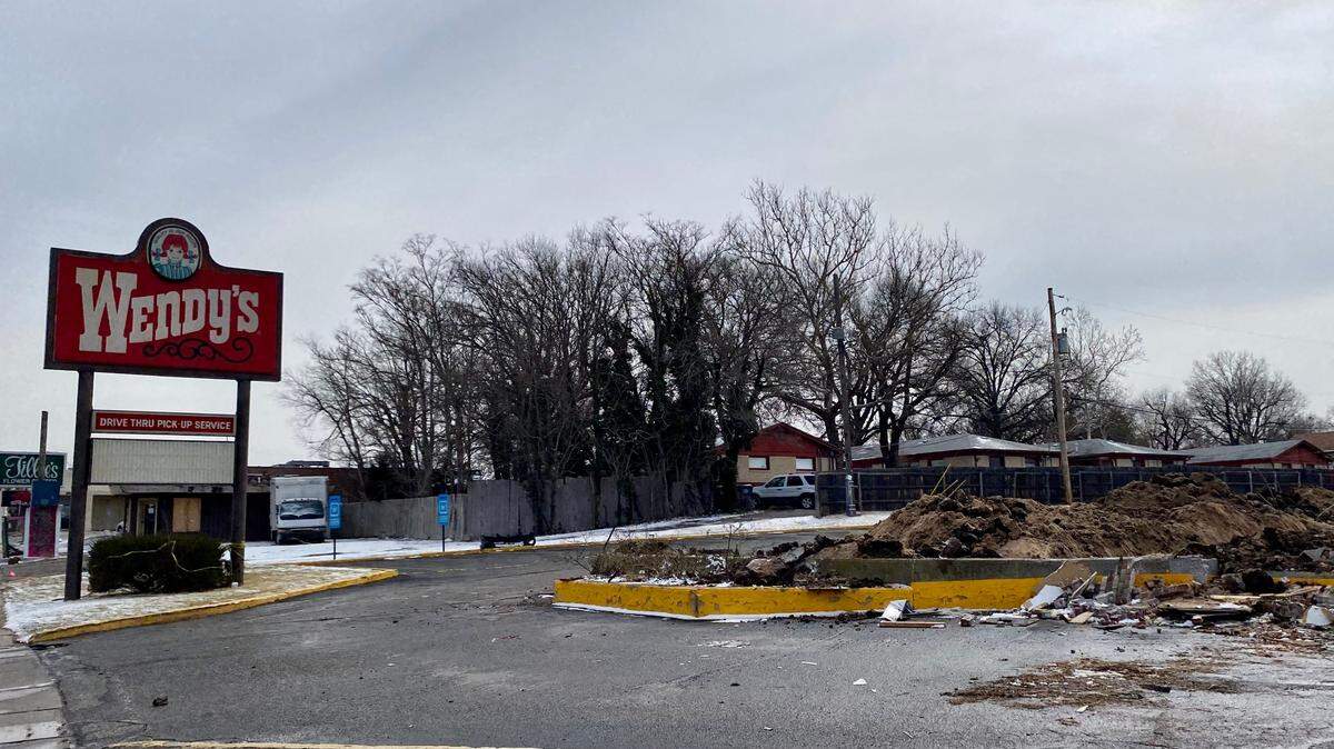 The Wendy’s near Harry and Hillside was demolished earlier this month but will be rebuilt into a newer model.