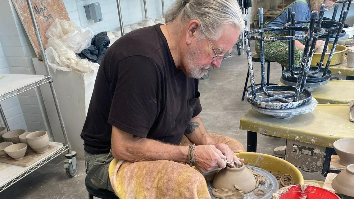 Local artist Gary Lincoln, a retired Wichita Southeast High School math teacher and former beginning ceramics instructor at Wichita State, is celebrating his 80th birthday by making 80 bowls in a throwing studio in WSU’s Henrion Hall to donate to Empty Bowls Wichita.
