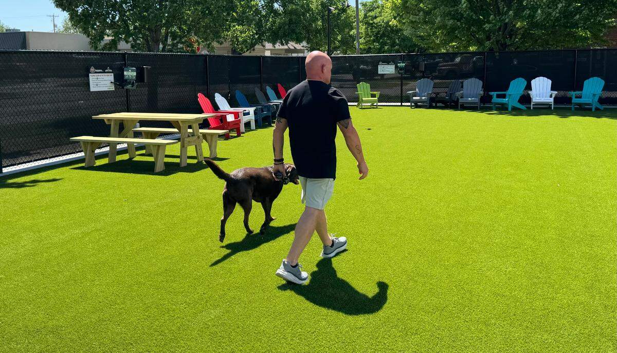 Kris Withrow and wife Traci are pet parents to a chocolate lab named Harley.