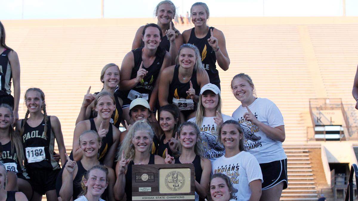 The Andale girls track and field team won its second straight Class 4A state championship in 2018.