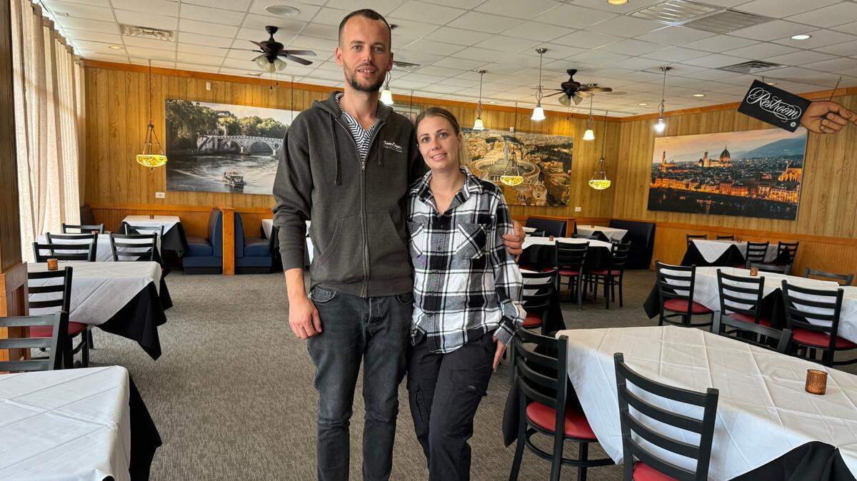 Visi, left, and Makayla Milushi will run the new Amore Italian Restaurant in the Clear Lakes Shopping Center at 21st and Amidon.