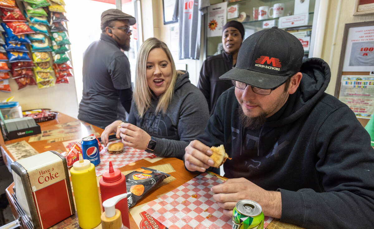 Brett and Nicole Loeffler of Wichita were in Salina for business on Tuesday and decided to try The Cozy Inn for the first time.