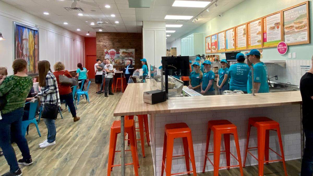 A Wichita location of Tropical Smoothie Cafe. The chain will open a new store in the Legends Outlets in February.