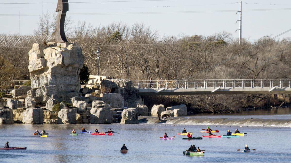 The City of Wichita is offering sunset kayak tour on the Arkansas River into September.
