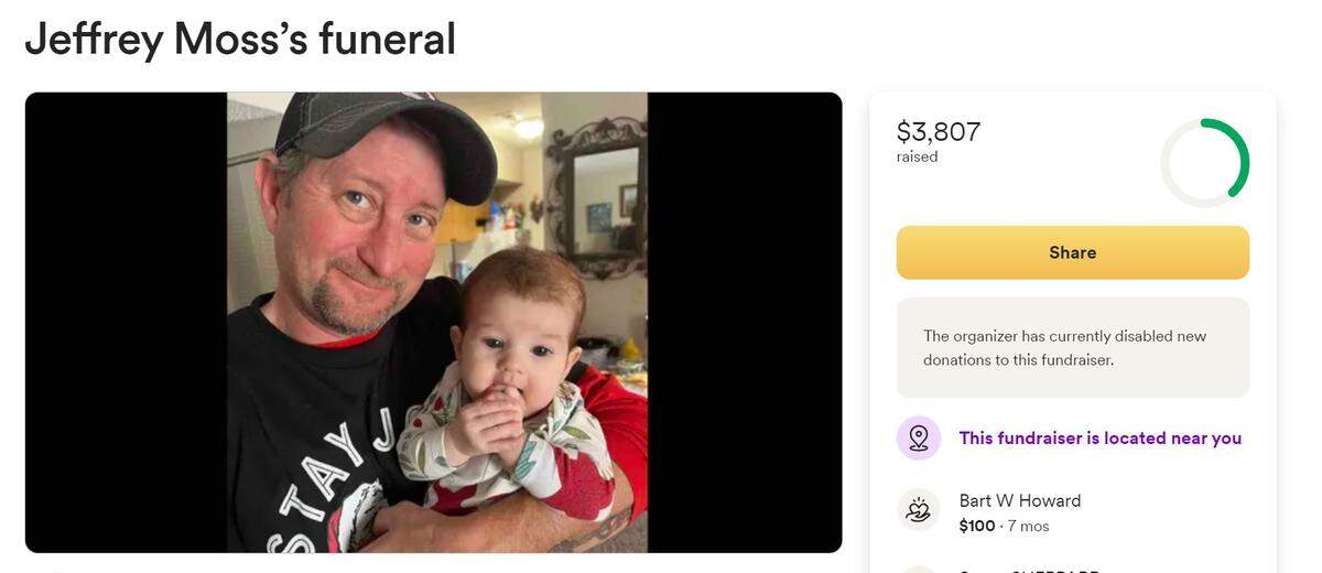 Jeffrey Moss, as seen in a GoFundMe set up to help his family after he was fatally hit by a Wichita police officer on Feb. 17, 2024