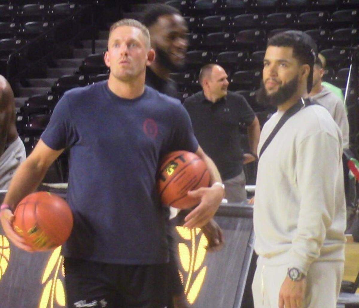 Ron Baker and Fred VanVleet were reunited once again at Koch Arena on Wednesday during the AfterShocks practice.