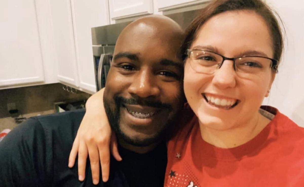 Maurice Moore, left, with deputy Sidnee Carter. The two were close friends where Moore encouraged her during her law enforcement career.