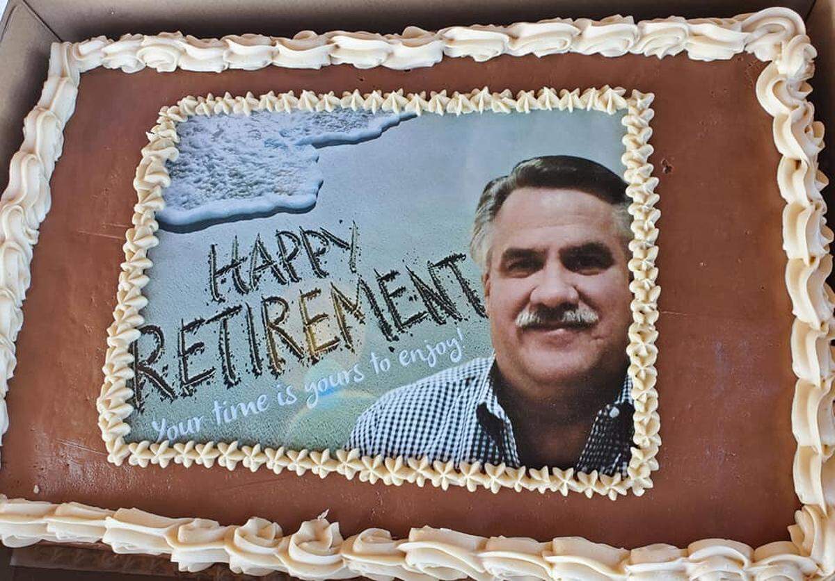 Customers and staff celebrated Joe Parten with a farewell cake. His last day as managing partner at Carrabba’s was this weekend.