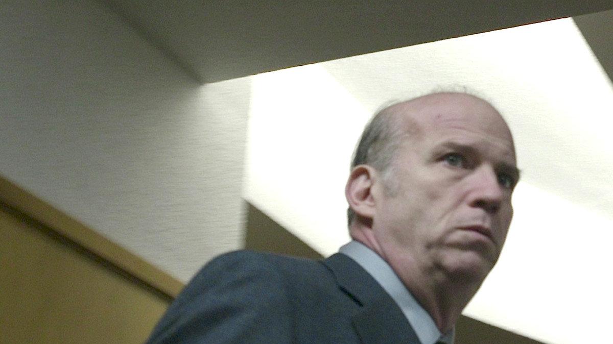 Scott Roeder enters the courtroom after lunch for the continuation of his first-degree murder trial. Roeder is charged with shooting Dr. George Tiller.