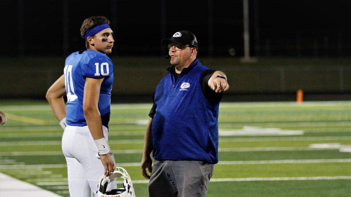 Goddard’s Kyler Semrad and coach Tommy Beason