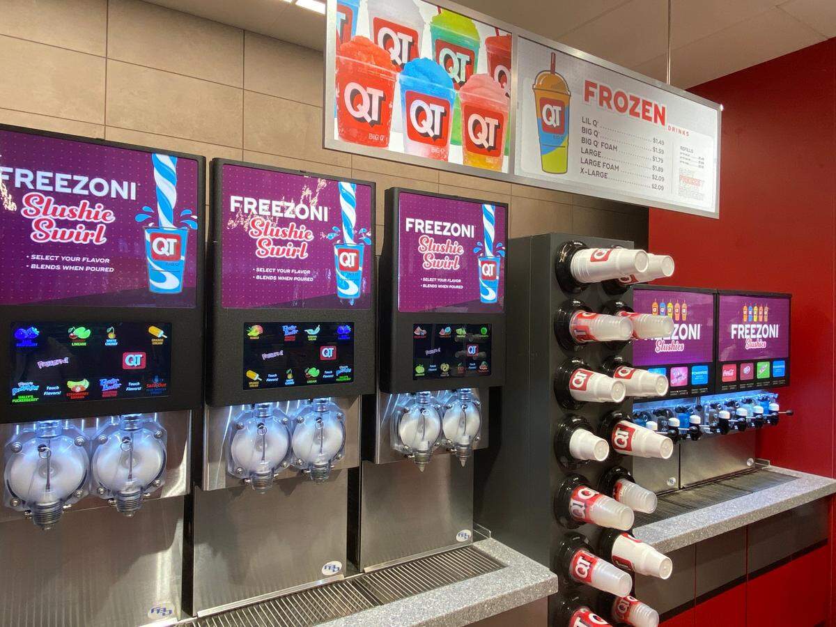 Each main beverage-dispensing area, including frozen drinks, at Wichita-area QuikTrip stores will be upgraded by late summer.
