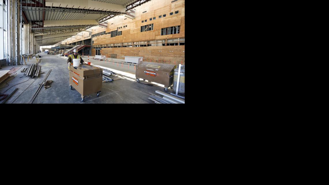 Construction continues at the Wichita Dwight D. Eisenhower National Airport terminal building.

