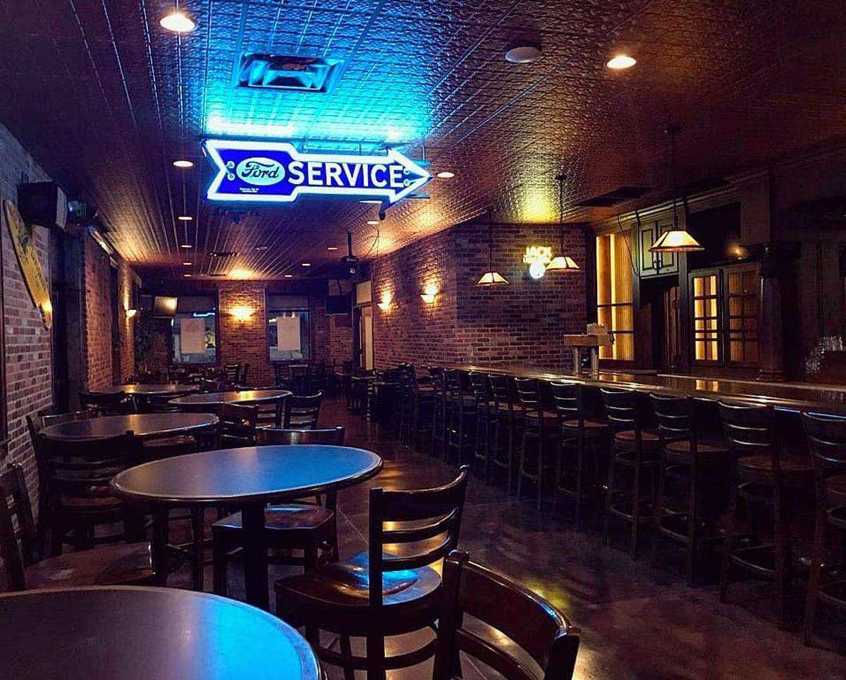 The new Fetch Bar & Grill space in Moundridge has a big bar and lots of wood and brick accents.