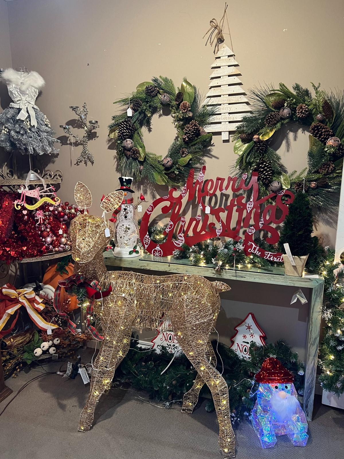 Christmas decor is part of the First Place’s liquidation sale next week.