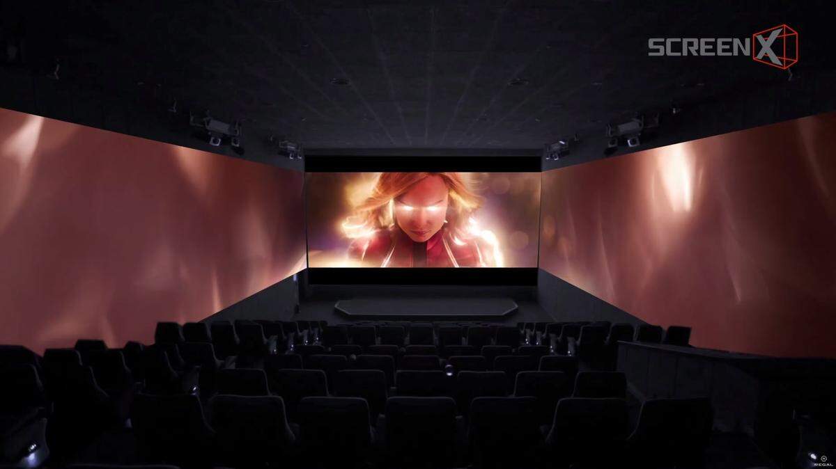 Regal’s newest ScreenX technology, which provides a 270-degree movie-watching experience, opens at the Warren West on Friday.