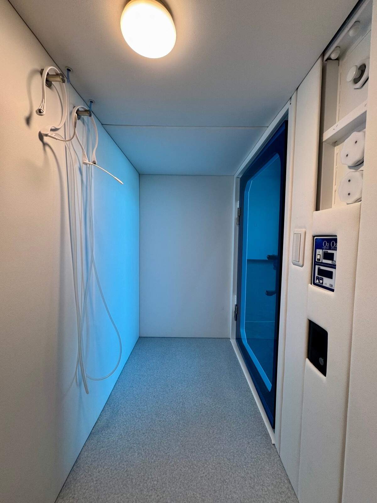 This is the inside of one of O2 Box Midwest’s hyperbaric boxes. The company is opening a new Wichita showroom on Monday.