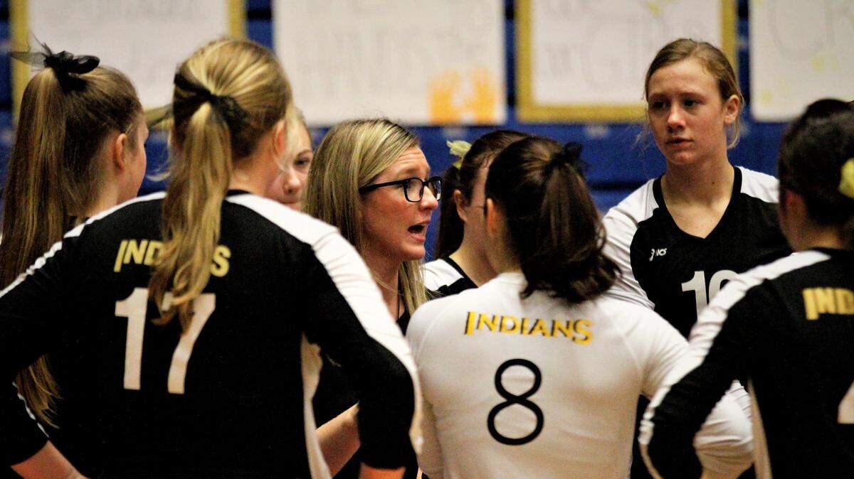 Andale volleyball coach Kaylie Bergkamp is in her first season with the Indians and already has them in the Class 4A state tournament. (Oct. 26, 2018)
