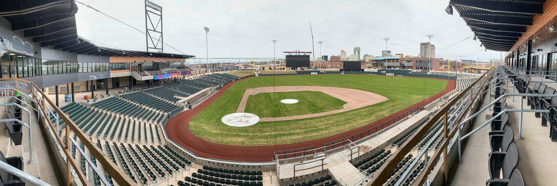 The newly-named Riverfront Stadium, home of the Wichita Wind Surge.