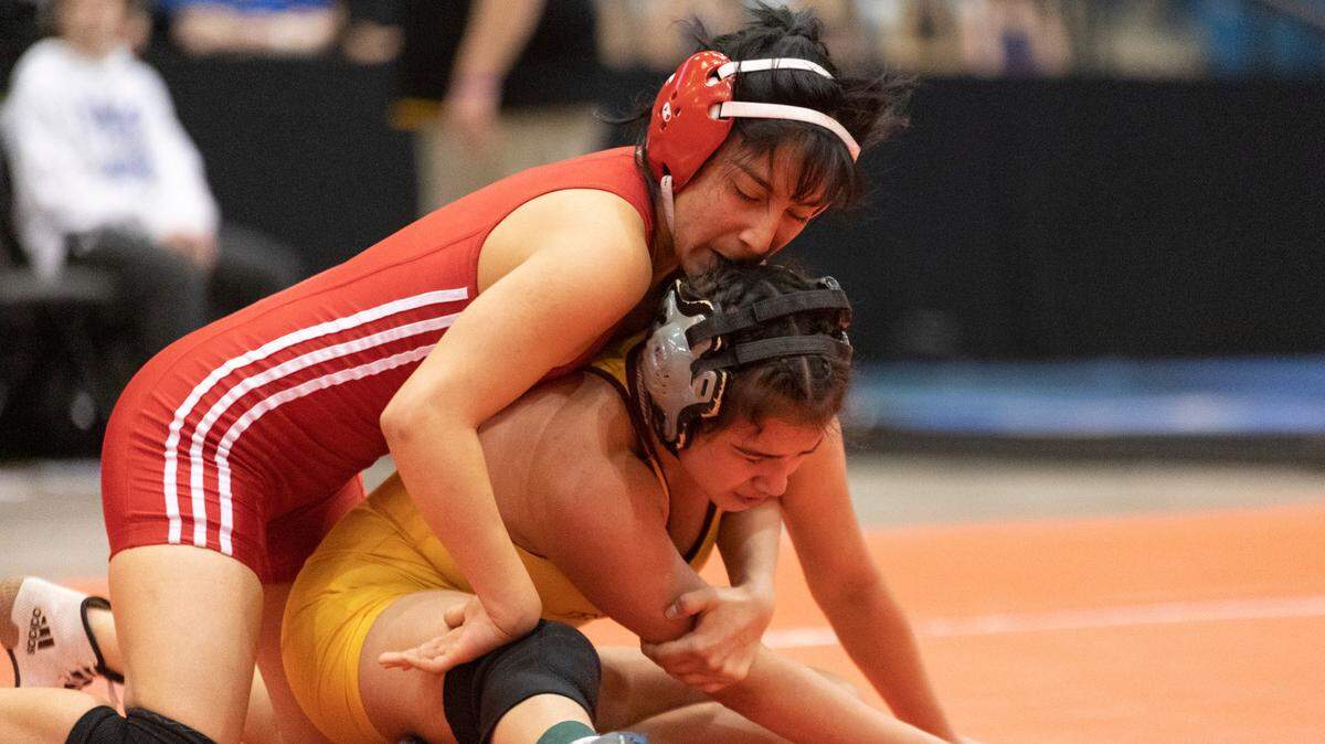 Wichita North senior Larissa Garcia won her regional tournament championship in the 110-pound division hosted at Southeast.