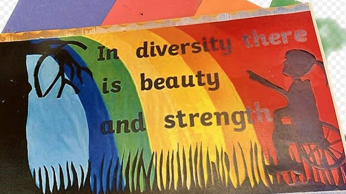 One of the two rainbow pictures that library board members banned from the Sterling Library before firing the director and her top assistant.