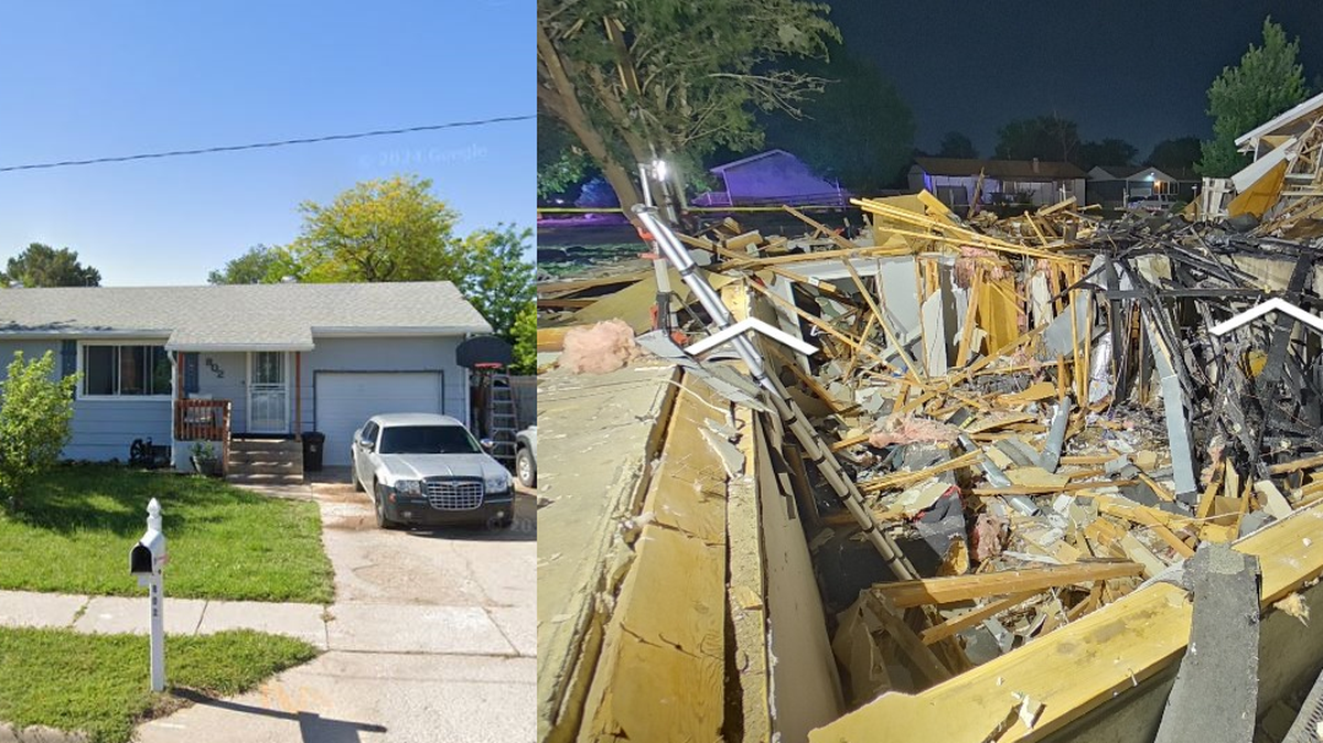 Before and after photos from a natural gas leak that caused a Garden City home to explode, injuring a 19-year-old man after he turned on the stove.