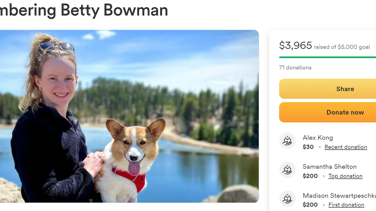A GoFundMe has been set up to help with costs associated with Betty Bowman’s death. The 32-year-old is from Wichita. Her husband, a doctor, has been charged in her killing. He is accused of poisoning her, according to police.