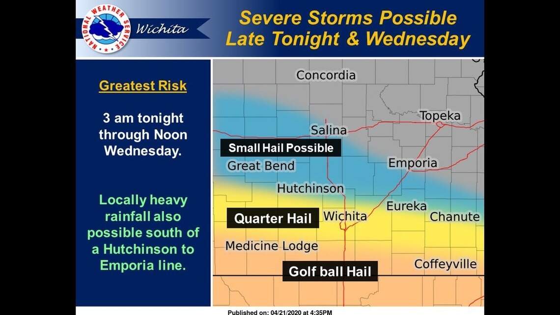Wichita, KS weather: Rain, hail in overnight storm forecast | Wichita Eagle
