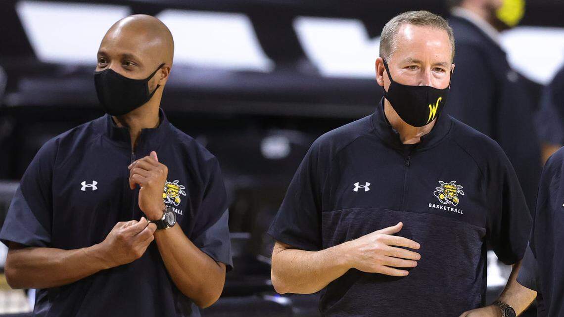 Wichita State assistant coach Billy Kennedy (right) and his wife, Mary, were recipients of the 2021 John Wooden Keys to Life award over the weekend.