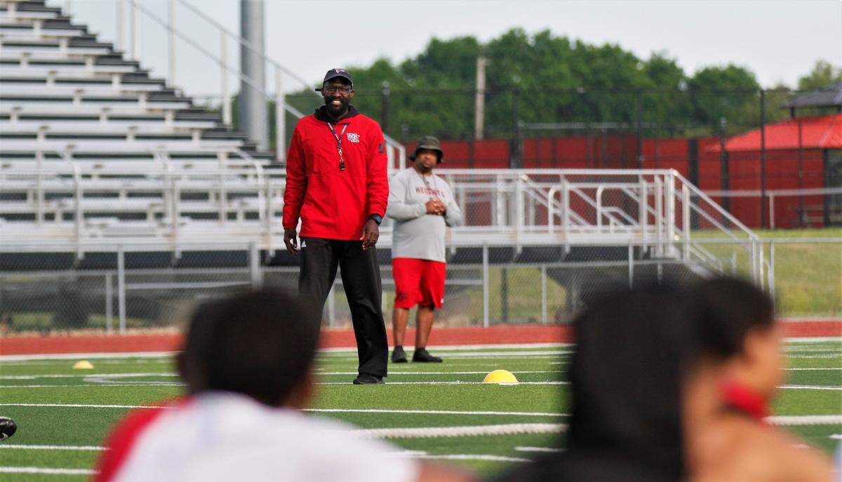 Wichita Heights football coach Dominick Dingle