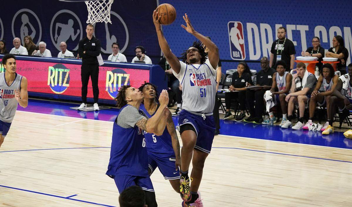 Former Sunrise Christian star Dillon Jones (51) was drafted 26th overall by the Oklahoma City Thunder in Wednesday’s NBA Draft.