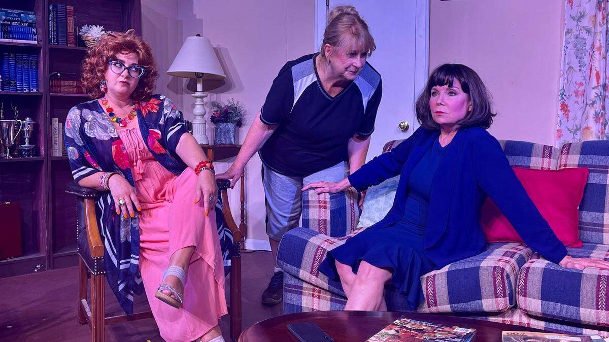 Crystal Meek, Dona Lancaster and Jami Thomas star in Wichita Community Theatre’s “The Wild Women of Winedale.”