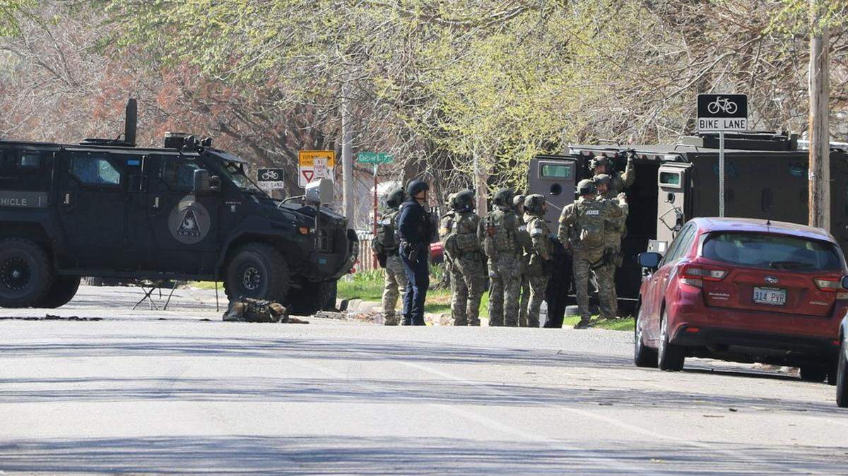Members of the SWAT team spent Monday morning at a home in the 900 block of South Topeka where an assault suspect had refused to come out. The man surrendered after more than 14 hours.