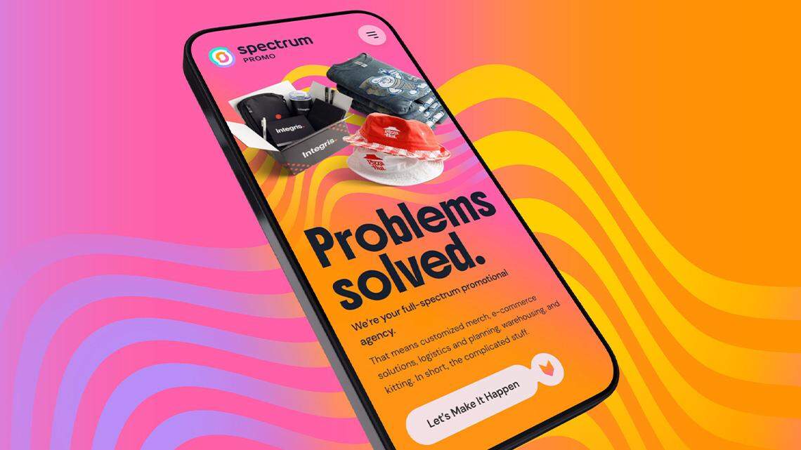 Gardner Design partner Jay Walter, along with colleague Tyler Frisbee, handled this branding and online development for Spectrum Promo.