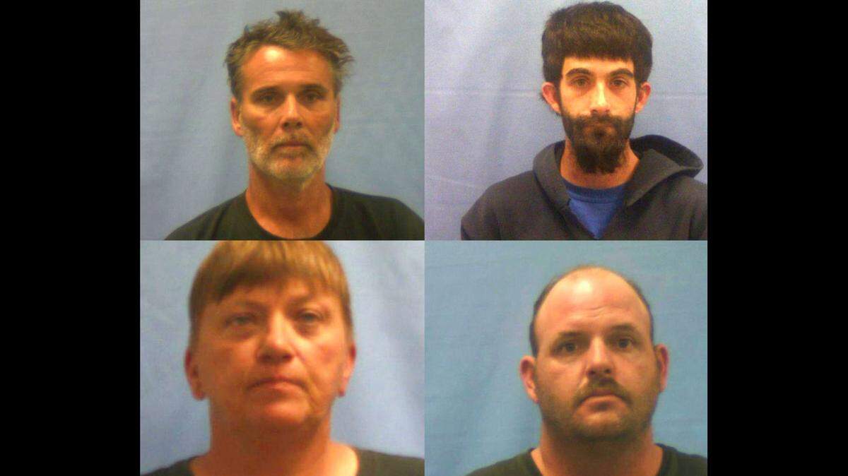 54-year-old Michael Fowler, Jr., of Sarasota, Florida; 31-year-old Thomas Drake, of Van Buren, Arkansas; 52-year-old Kimberly Younger, of McIntosh, Florida; and 35-year-old Rusty Frasier, of Aransas Pass, Texas.