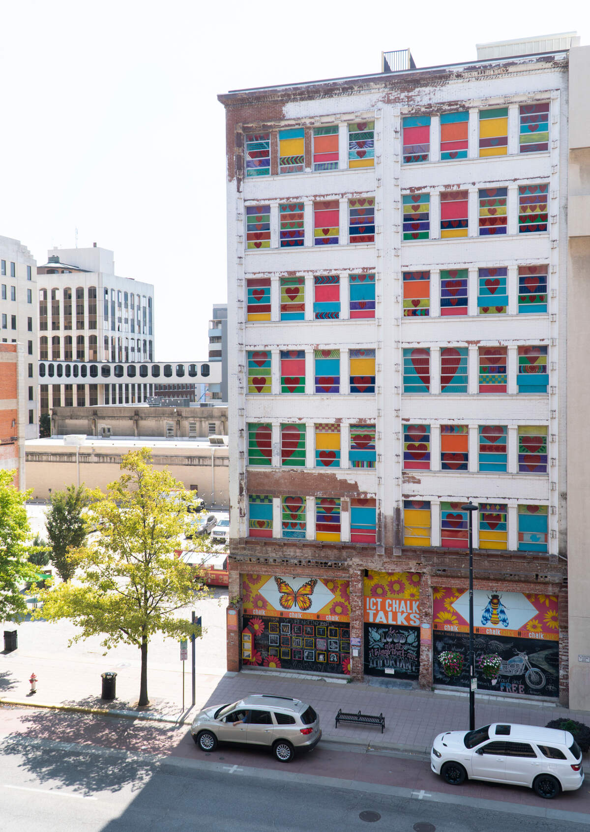 Downtown Wichita partnered with a few young Wichita artists to give the old Caldwell Murdock Building on East Douglas a colorful new look.