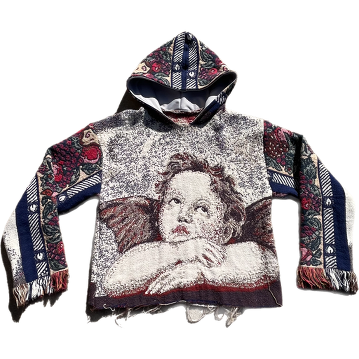 Items such as blankets become repurposed clothing in designer Mark Lozada’s hands.