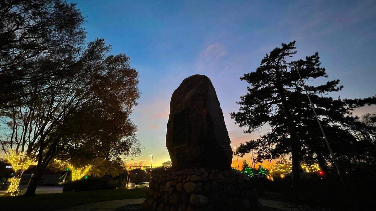 In‘zhúje ‘waxóbe, or Sacred Red Rock, was originally deposited in Kansas at the confluence of Shunganunga Creek and the Kansas River close to Tecumseh. A grant will be used to help move the sacred 28-ton boulder from a park in Lawrence to the Allegawaho Memorial Heritage Park.