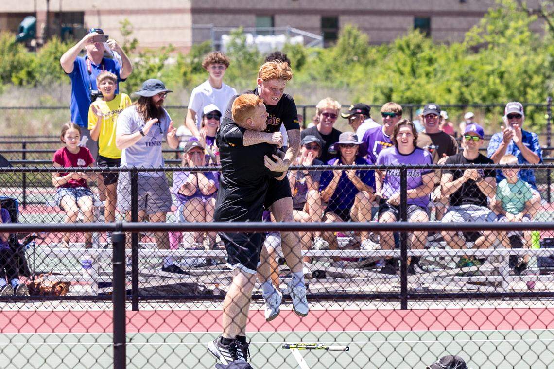Arkansas City brothers Oakley and Dawson O’Donnell teamed up to win the Class 5A doubles state championship.