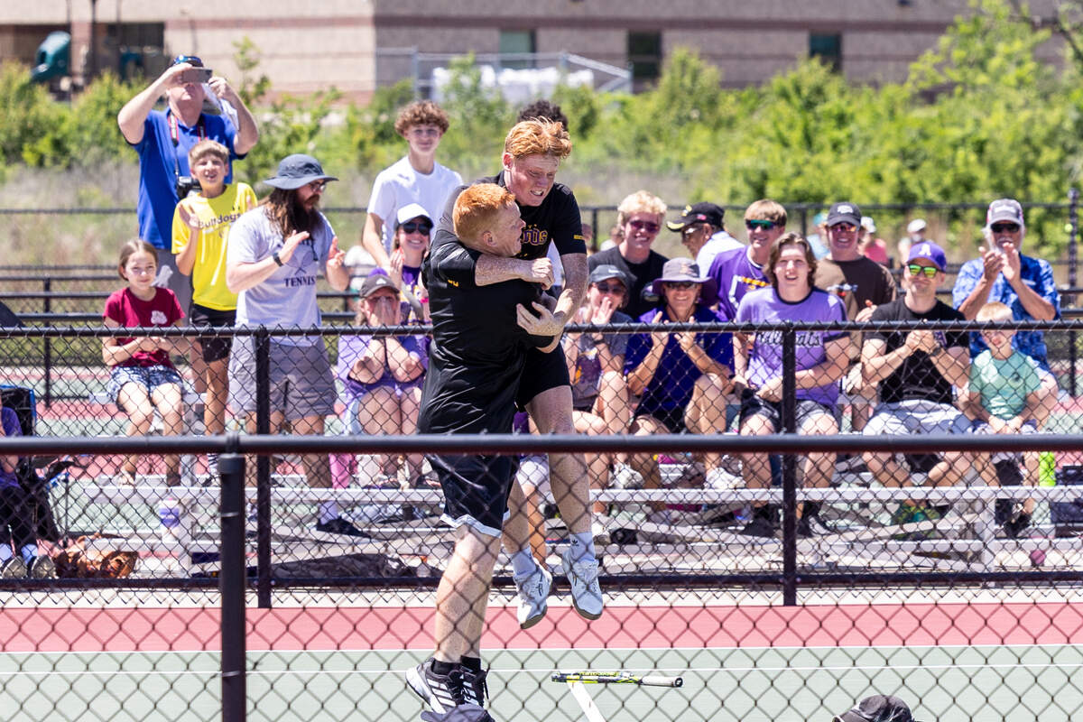 Arkansas City brothers Oakley and Dawson O’Donnell teamed up to win the Class 5A doubles state championship.