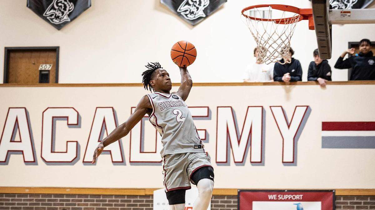Sunrise guard Layden Blocker, an Arkansas signee, will be one of the many high-level college basketball recruits playing in the Air Capitol Hoopfest at Koch Arena this week.